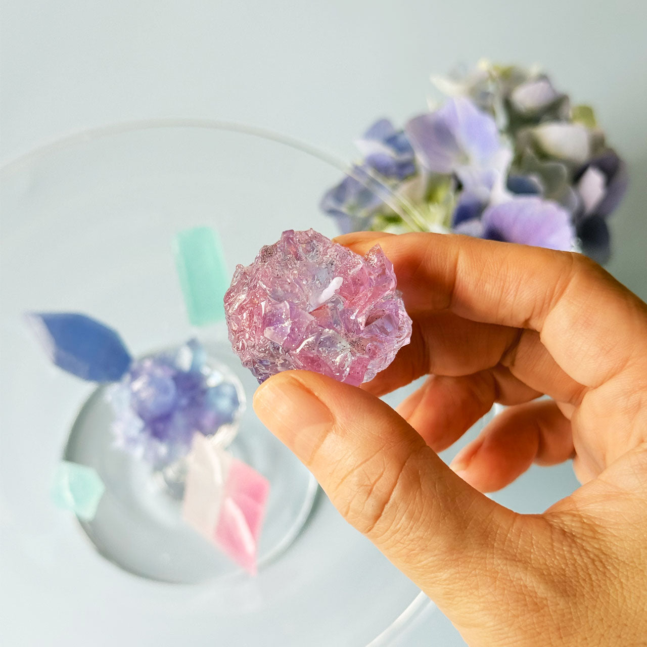 紫陽花のこうぶつヲカシ キャンドルセット4粒箱　[期間限定]