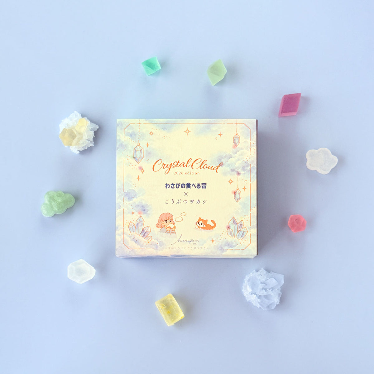 ＜予約＞　〈わさびの食べる音×ハラペコラボ2026〉琥珀糖こうぶつヲカシ〜Crystal Cloud 〜Special Box（S)