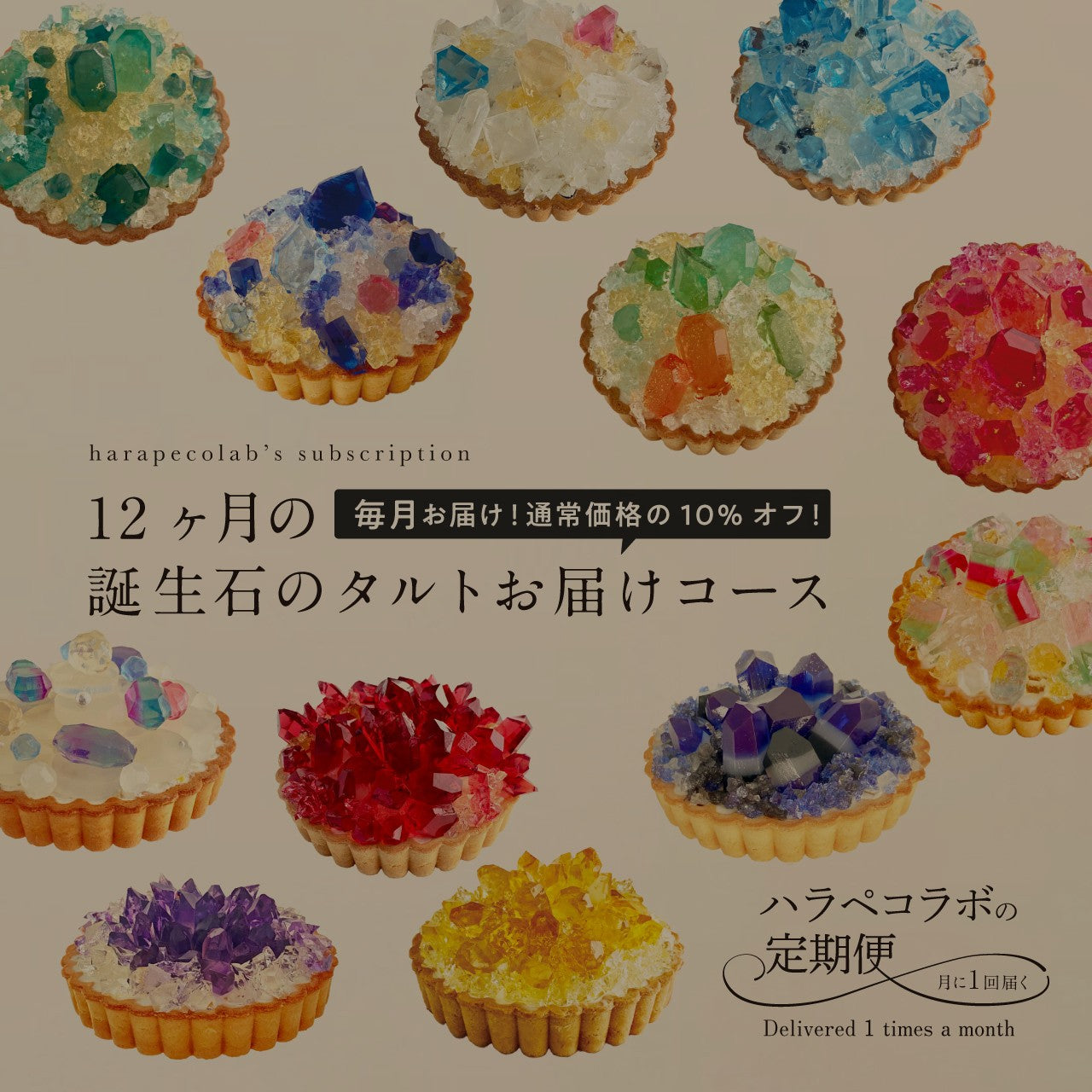 《冷凍便》12ヶ月の誕生石のタルトお届けコース　※2回目以降