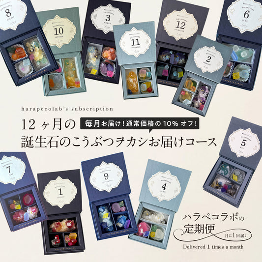 12ヶ月の誕生石のこうぶつヲカシお届けコース　