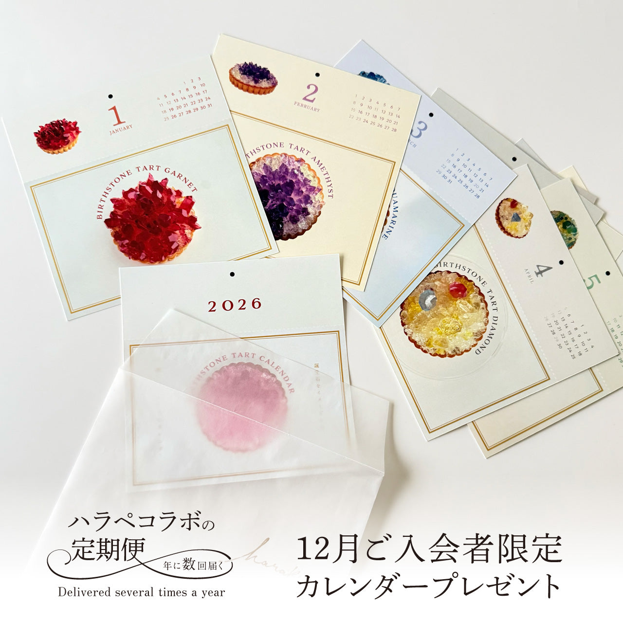 12ヶ月の誕生石のこうぶつヲカシお届けコース　